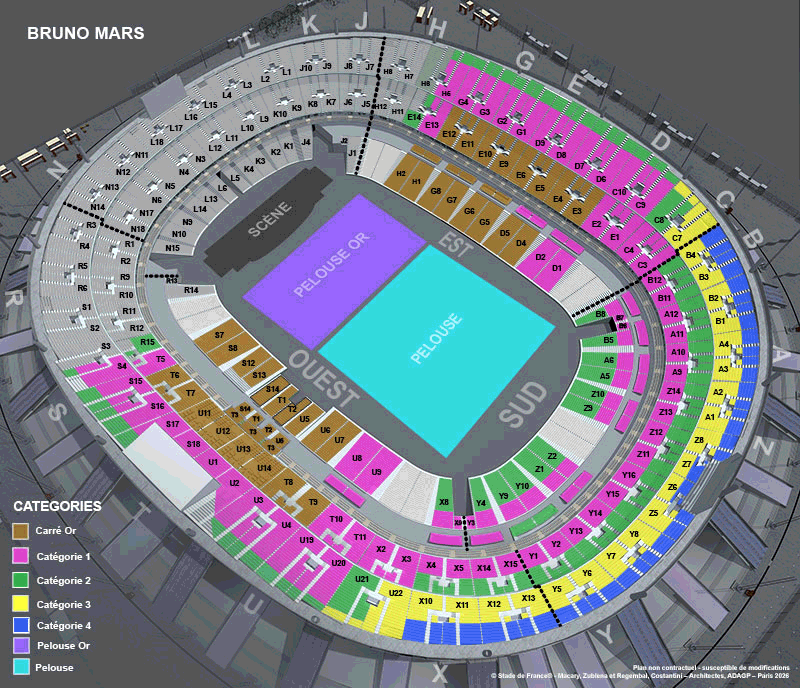 Bruno Mars - 20 Juin 2026 - Stade De France